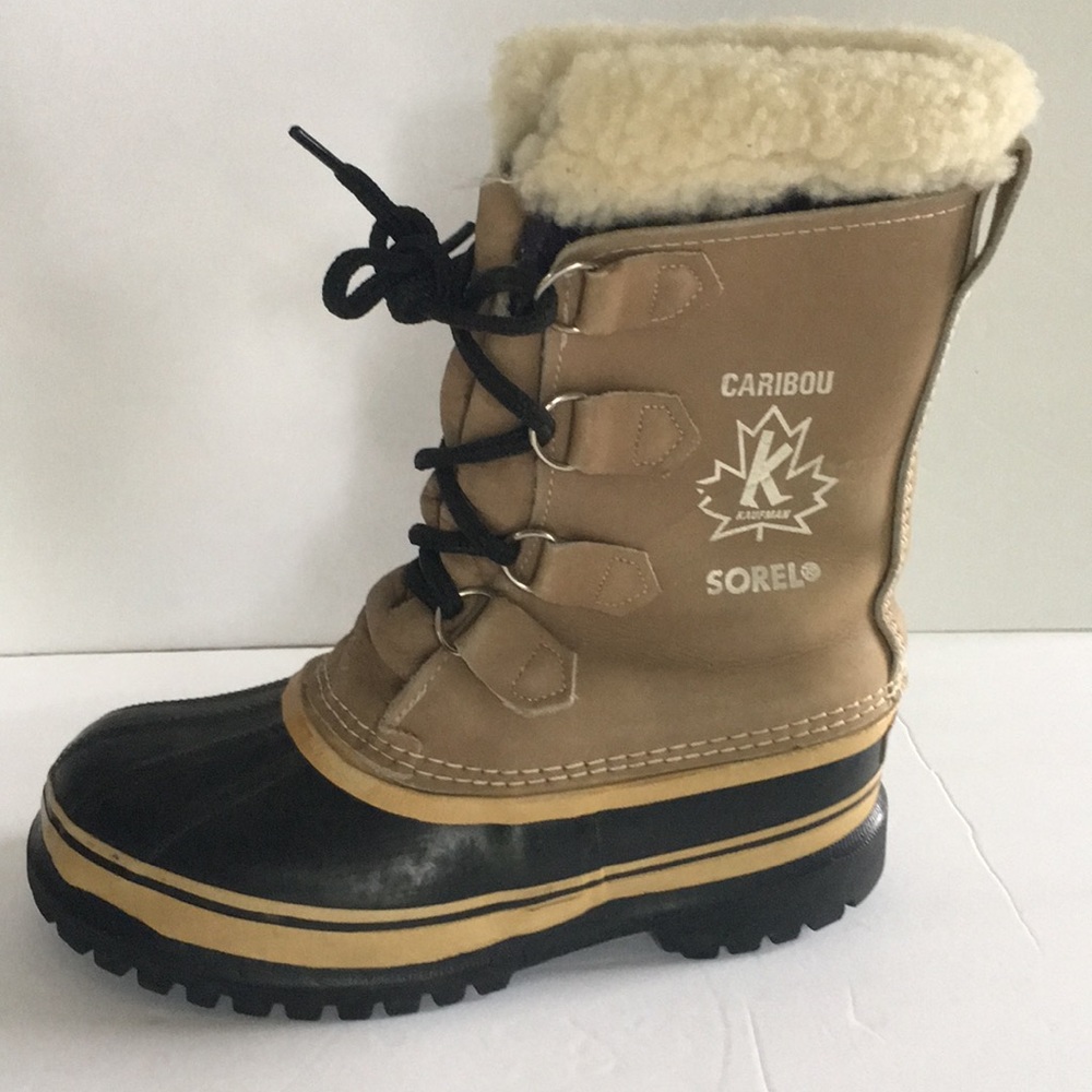 Sorel Caribou Snow Boots Women Size 5 Tan Canada